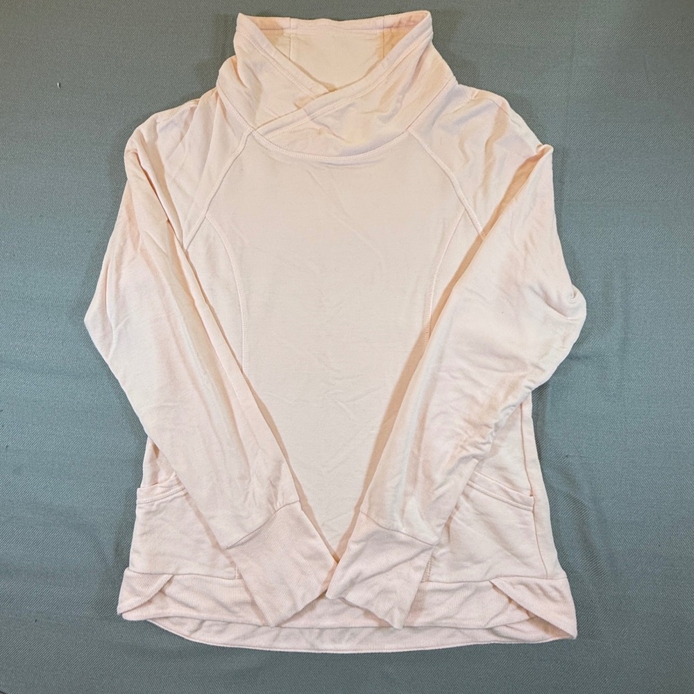 Yogalicious Ballerina Pink Cowl Neck Thumbhole Pullover Top Small 980177669 2322